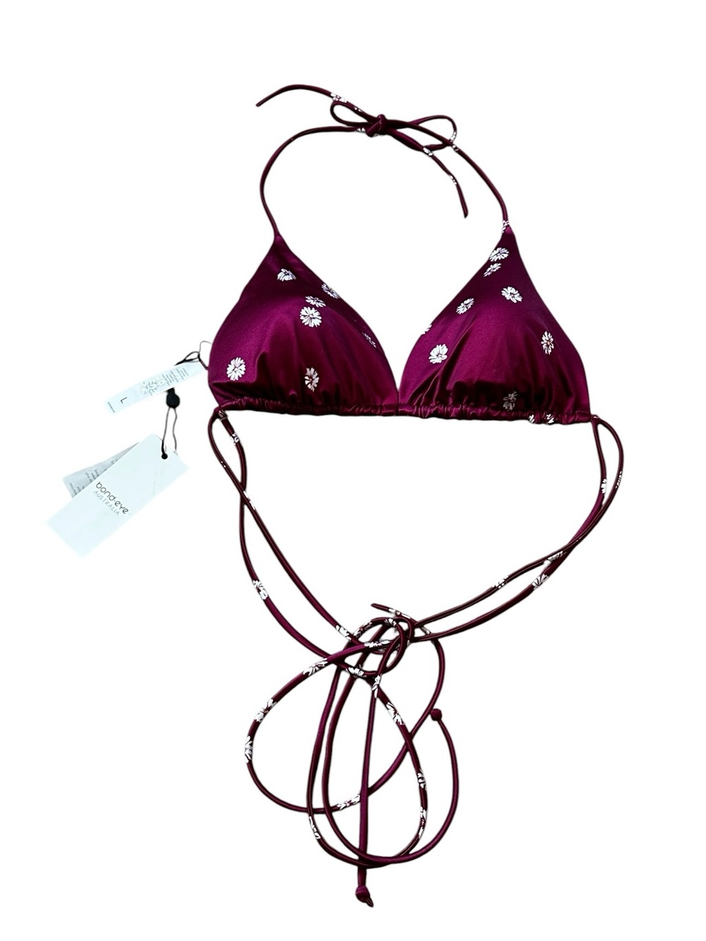 BOND-EYE AUSTRALIA Womens Like A Daisy Zippy Triangle Bikini Top Beach Festival